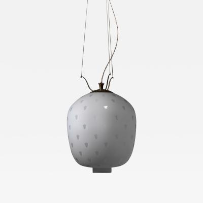 Frosted glass pendant lamp