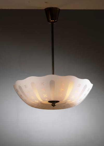 Frosted glass pendant lamp