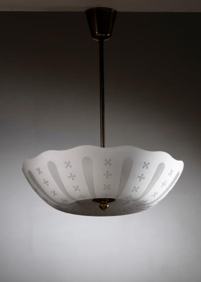 Frosted glass pendant lamp
