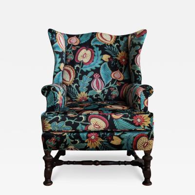 Fruit and Foliage English Wingback Chair