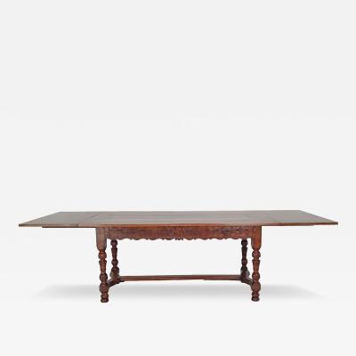 Fruitwood French Dining Table with Antique Elements