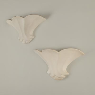 Fulham Pottery Large pair of 1940s Fulham Pottery wall brackets