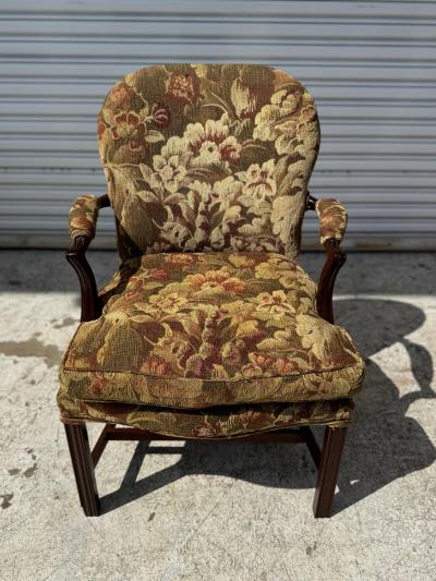 Fully Upholstered Chippendale Style Armchair