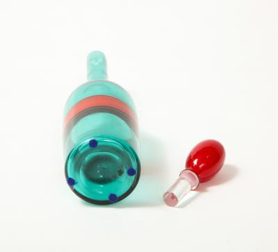 Fulvio Bianconi Fasce Orizzontale Bottle with Stopper by Fulvio Bianconi for Venini