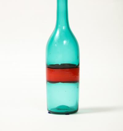 Fulvio Bianconi Fasce Orizzontale Bottle with Stopper by Fulvio Bianconi for Venini