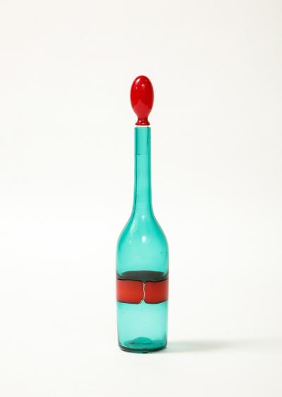 Fulvio Bianconi Fasce Orizzontale Bottle with Stopper by Fulvio Bianconi for Venini