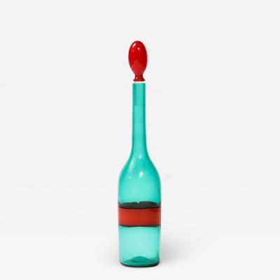 Fulvio Bianconi Fasce Orizzontale Bottle with Stopper by Fulvio Bianconi for Venini