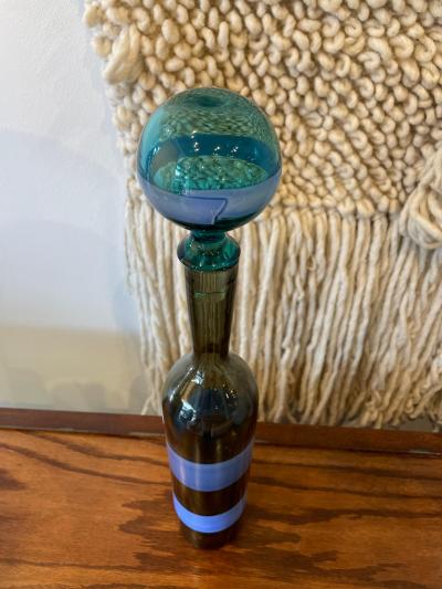 Fulvio Bianconi Fulvio Bianconi for Venini Fasce Orizzontale Bottle w Stopper