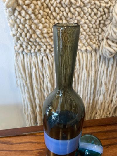 Fulvio Bianconi Fulvio Bianconi for Venini Fasce Orizzontale Bottle w Stopper