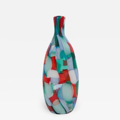 HAND PAINTED VASES /"ARLECCHINO/" ITALIAN CRYSTAL VASE