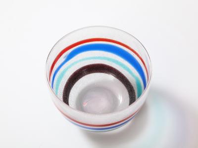 Fulvio Bianconi Pulegoso Glass Bowl by Fulvio Bianconi for Cenedese