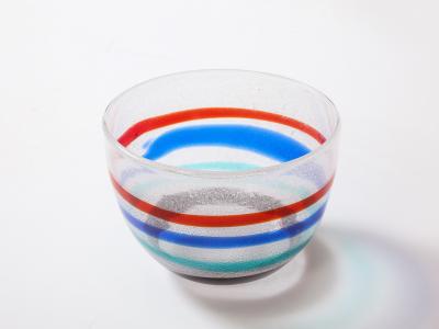 Fulvio Bianconi Pulegoso Glass Bowl by Fulvio Bianconi for Cenedese