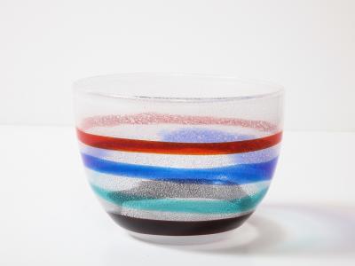 Fulvio Bianconi Pulegoso Glass Bowl by Fulvio Bianconi for Cenedese