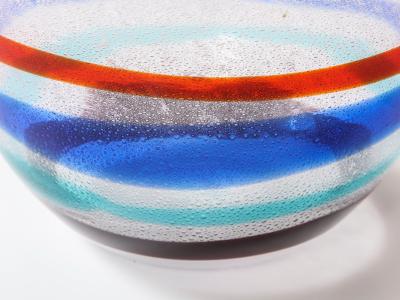 Fulvio Bianconi Pulegoso Glass Bowl by Fulvio Bianconi for Cenedese
