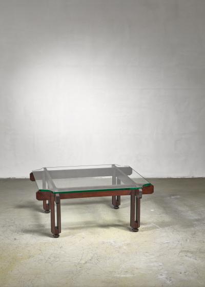 Fulvio Raboni Fulvio Raboni wood and glass coffee table Italy 1950s