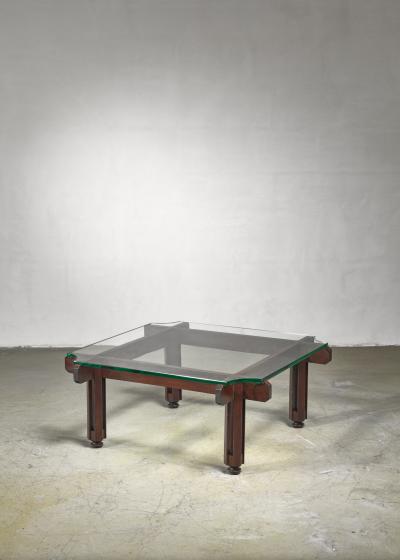 Fulvio Raboni Fulvio Raboni wood and glass coffee table Italy 1950s