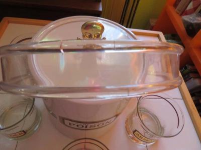 Fun Set of Six Name Your Poison Rocks Glasses Ice Bucket Mid Century Modern