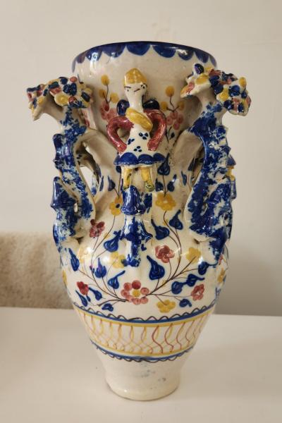 Funny Rare 19th C Spanish And jar Grotesque Jar 