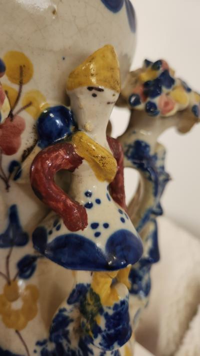 Funny Rare 19th C Spanish And jar Grotesque Jar 