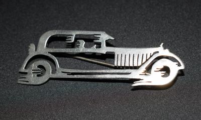 Futurist Car Brooch Streamlined Automobile Pin