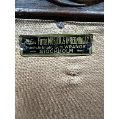 G H Wrange 1930s Pair of Swedish Lounge Chairs by G H Wrange