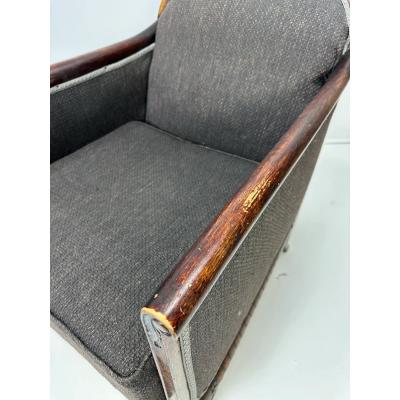 G H Wrange 1930s Pair of Swedish Lounge Chairs by G H Wrange