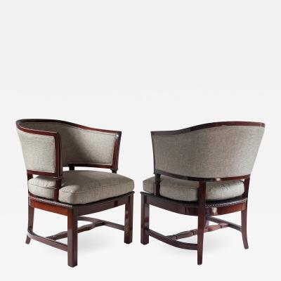 G H Wrange Swedish Art Deco Chairs by G H Wrange Stockholm