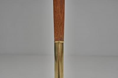 G Holman Floor Lamp with Wooden Detail by G Holman Finland 1950s