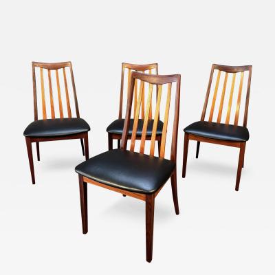G Plan Set of Four Vintage British Mid Century Modern Teak Dining Chairs by G Plan