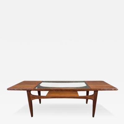 G Plan VINTAGE BRITISH MID CENTURY MODERN TEAK AND GLASS FRESCO COFFEE TABLE