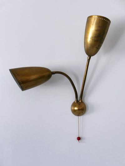 G nter Trieschmann Rare Mid Century Modern Wall Lamp or Sconce by G nter Trieschmann Germany 1950s