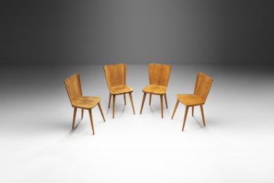 G ran Malmvall G ran Malmvall 501 Pine Dining Chairs for Svensk Fur Sweden 1950s
