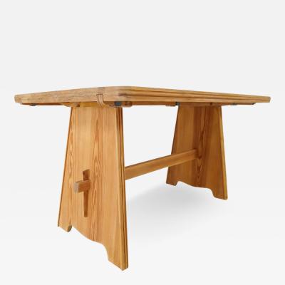 G ran Malmvall Midcentury Sculptural Dining Table in Pine G ran Malmvall Sweden