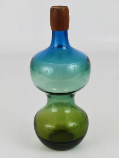 G ran W rff G ran W rff Pukeberg Colorful Tropico Carafe Glass Bottle Decanter Sweden 1960