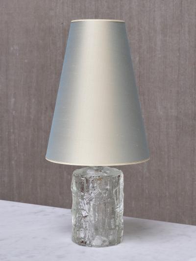 G te Augustsson Pair of G te Augustsson Glass Table Lamps Ruda Glasbruk Sweden 1960s