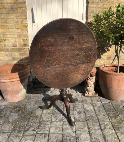GEORGE II UNTOUCHED MAHOGANY TRIPOD TABLE