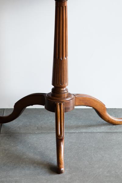 GEORGE III FLAME MAHOGANY TILT TOP TRIPOD TABLE Circa 1790