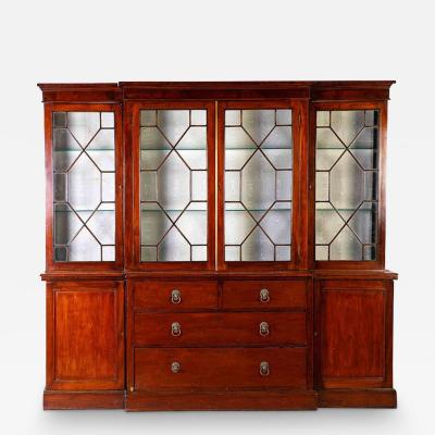 GEORGE III PERIOD MAHOGANY BREAKFRONT