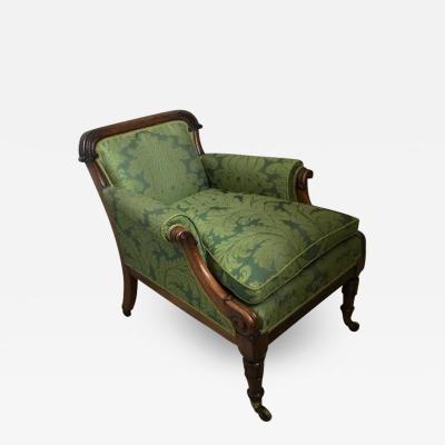 GEORGE IV PERIOD LOUNGING CHAIR ENGLISH CIRCA 1830