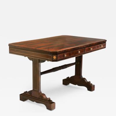 GEORGE IV ROSEWOOD LIBRARY TABLE Circa 1825