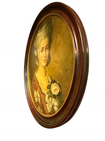 GERMAN 18TH CENTURY PAIR OF OVAL PORTRAITS OIL ON BOARD GENTLEMAN LADY