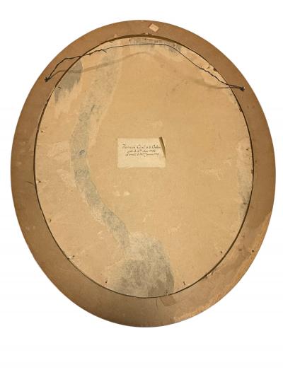 GERMAN 18TH CENTURY PAIR OF OVAL PORTRAITS OIL ON BOARD GENTLEMAN LADY