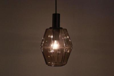 GERMAN SMOKE GLASS DIAMOND PENDANT