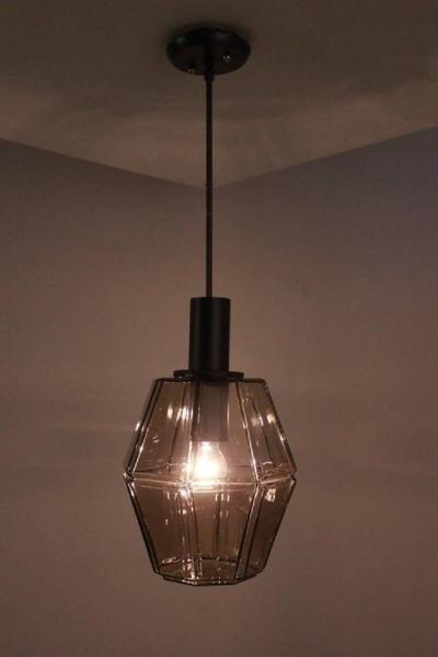 GERMAN SMOKE GLASS DIAMOND PENDANT