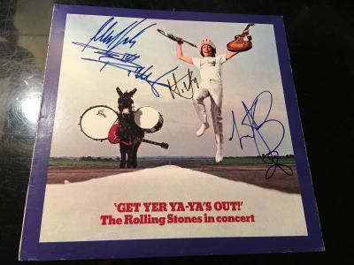 GET YER YA YAS OUT ROLLING STONES AUTOGRAPHED ROLLING STONES ALBUM