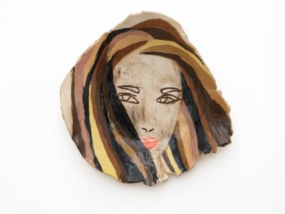 GHADA AMER Girl with Pink Lips 2014