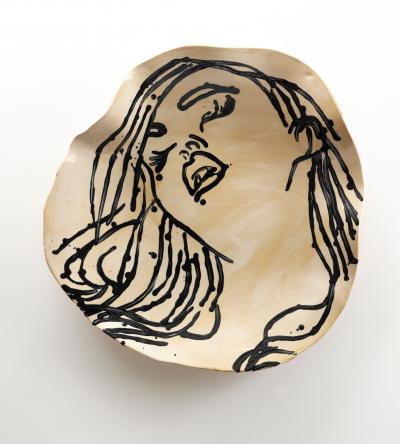 GHADA AMER La Dormeuse in Black and White 2014