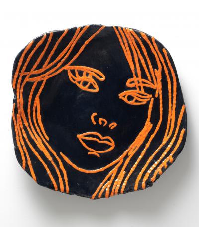 GHADA AMER Portrait of a Lady in Orange 2014
