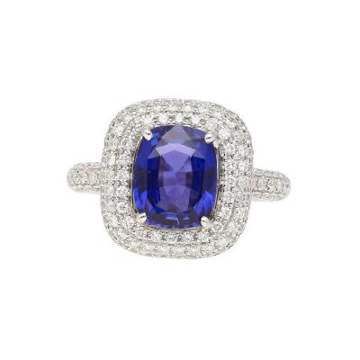 GIA Certified 3 25 Carat No Heat Color Change Blue Sapphire Ring