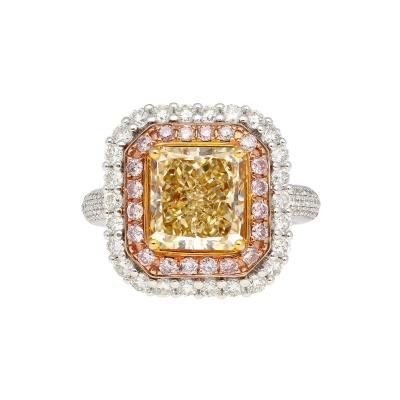 GIA Certified 3 51 Carat Fancy Brownish Yellow Diamond Ring
